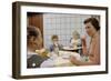 Mother and Daughter Conversing at Dinner Table-William P. Gottlieb-Framed Photographic Print