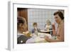 Mother and Daughter Conversing at Dinner Table-William P. Gottlieb-Framed Photographic Print