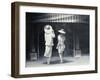 Mother and Daughter Outside a Restaurant-Lincoln Seligman-Framed Giclee Print