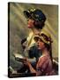 Mother and Daughter Singing in Church-Norman Rockwell-Stretched Canvas