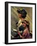 Mother and Daughter Singing in Church-Norman Rockwell-Framed Giclee Print