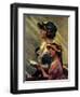 Mother and Daughter Singing in Church-Norman Rockwell-Framed Giclee Print