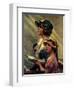 Mother and Daughter Singing in Church-Norman Rockwell-Framed Giclee Print