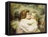 Mother and Daughter-Thomas Benjamin Kennington-Framed Stretched Canvas