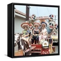 Mother and Daughters as Tourists in Tijuana, Mexico, Ca. 1967-null-Framed Stretched Canvas