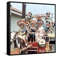 Mother and Daughters as Tourists in Tijuana, Mexico, Ca. 1967-null-Framed Stretched Canvas