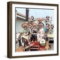 Mother and Daughters as Tourists in Tijuana, Mexico, Ca. 1967-null-Framed Photographic Print