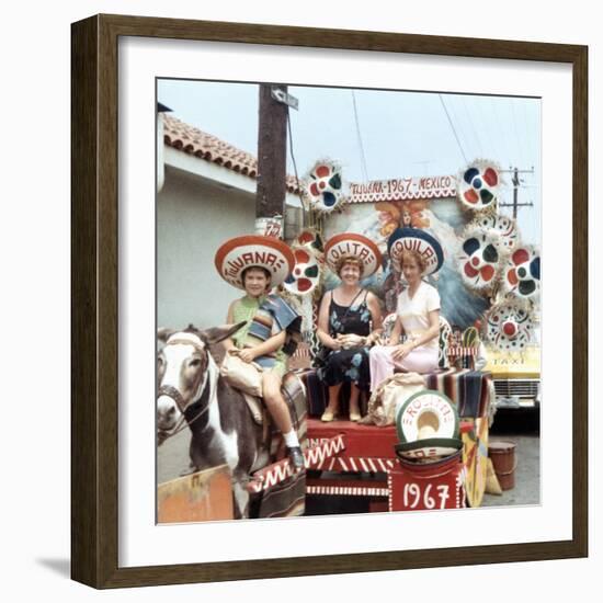 Mother and Daughters as Tourists in Tijuana, Mexico, Ca. 1967-null-Framed Photographic Print