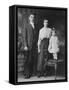 Mother and Father Pose with their Three Year Old Girl, Ca. 1922-null-Framed Stretched Canvas