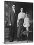 Mother and Father Pose with their Three Year Old Girl, Ca. 1922-null-Stretched Canvas