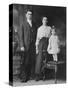 Mother and Father Pose with their Three Year Old Girl, Ca. 1922-null-Stretched Canvas