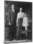 Mother and Father Pose with their Three Year Old Girl, Ca. 1922-null-Mounted Photographic Print