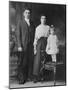 Mother and Father Pose with their Three Year Old Girl, Ca. 1922-null-Mounted Photographic Print