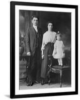 Mother and Father Pose with their Three Year Old Girl, Ca. 1922-null-Framed Photographic Print