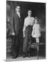 Mother and Father Pose with their Three Year Old Girl, Ca. 1922-null-Mounted Photographic Print
