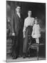 Mother and Father Pose with their Three Year Old Girl, Ca. 1922-null-Mounted Photographic Print