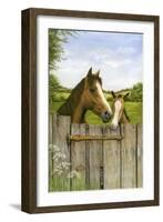 Mother and Foal-Janet Pidoux-Framed Giclee Print