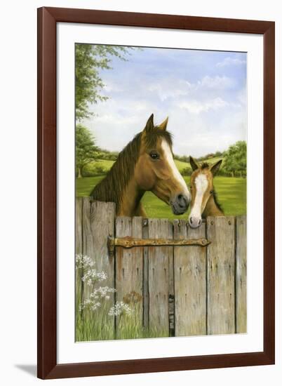 Mother and Foal-Janet Pidoux-Framed Giclee Print