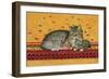 Mother and Kittens-Janet Pidoux-Framed Giclee Print