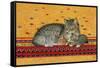 Mother and Kittens-Janet Pidoux-Framed Stretched Canvas