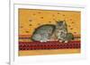 Mother and Kittens-Janet Pidoux-Framed Giclee Print