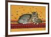 Mother and Kittens-Janet Pidoux-Framed Giclee Print