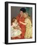 Mother and Sarah with the Baby, 1901-Mary Cassatt-Framed Giclee Print