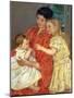 Mother and Sarah with the Baby, 1901-Mary Cassatt-Mounted Giclee Print
