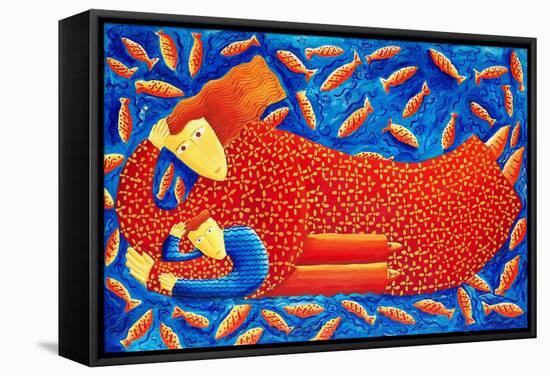 Mother and Son, 2003-Julie Nicholls-Framed Stretched Canvas