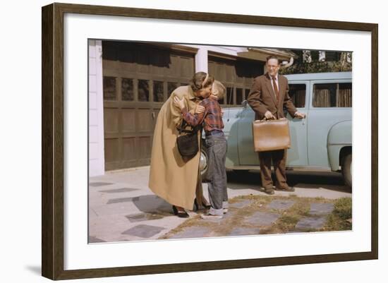 Mother and Son Saying Goodbye-William P. Gottlieb-Framed Photographic Print