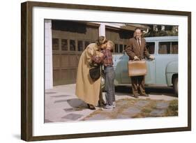 Mother and Son Saying Goodbye-William P. Gottlieb-Framed Photographic Print