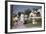 Mother and Son Walking by Christmas Decorations on Yards-William P. Gottlieb-Framed Photographic Print