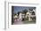 Mother and Son Walking by Christmas Decorations on Yards-William P. Gottlieb-Framed Photographic Print