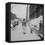 Mother and Son Walking Down Brooklyn Street Together, NY, 1949-Ralph Morse-Framed Stretched Canvas