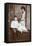 Mother and Son with an American Eskimo-null-Framed Stretched Canvas