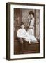 Mother and Son with an American Eskimo-null-Framed Photographic Print
