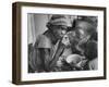 Mother and Starving Children Eating-Terence Spencer-Framed Photographic Print