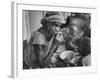 Mother and Starving Children Eating-Terence Spencer-Framed Photographic Print