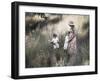 Mother and Two Boys in a Field-Nora Hernandez-Framed Giclee Print