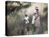 Mother and Two Boys in a Field-Nora Hernandez-Stretched Canvas