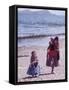 Mother and Two Children Holding Ball of Yarn, Andean Highlands of Bolivia-Bill Ray-Framed Stretched Canvas