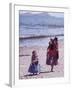 Mother and Two Children Holding Ball of Yarn, Andean Highlands of Bolivia-Bill Ray-Framed Photographic Print