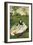 Mother and Two Children in a Field-Merse Pal Szinyei-Framed Giclee Print