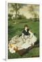 Mother and Two Children in a Field-Merse Pal Szinyei-Framed Giclee Print