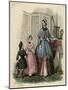 Mother and Two Children in the Latest French Fashions-Jules David-Mounted Art Print