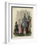 Mother and Two Children in the Latest French Fashions-Jules David-Framed Art Print