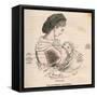 Mother Breastfeeding 19C-A. Demarle-Framed Stretched Canvas