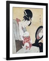 Mother Breastfeeding Her Son-null-Framed Giclee Print