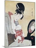 Mother Breastfeeding Her Son-null-Mounted Giclee Print