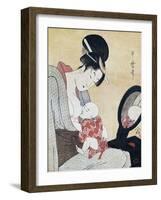 Mother Breastfeeding Her Son-null-Framed Giclee Print